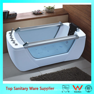 Glass Window Cheap Priced Massage Bath Tub With Pillow